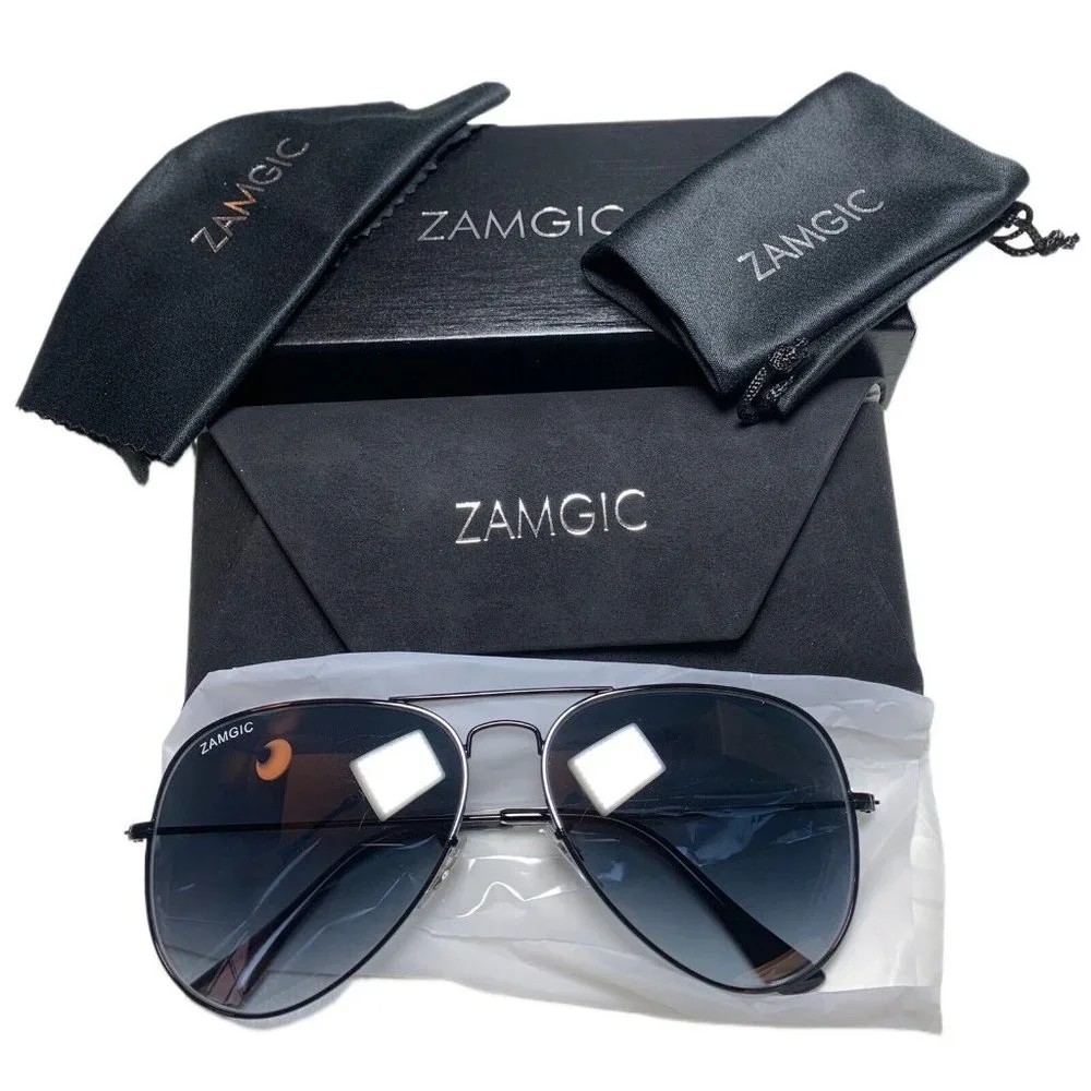 Military Aviator UV400 Protection Sunglasses with Case